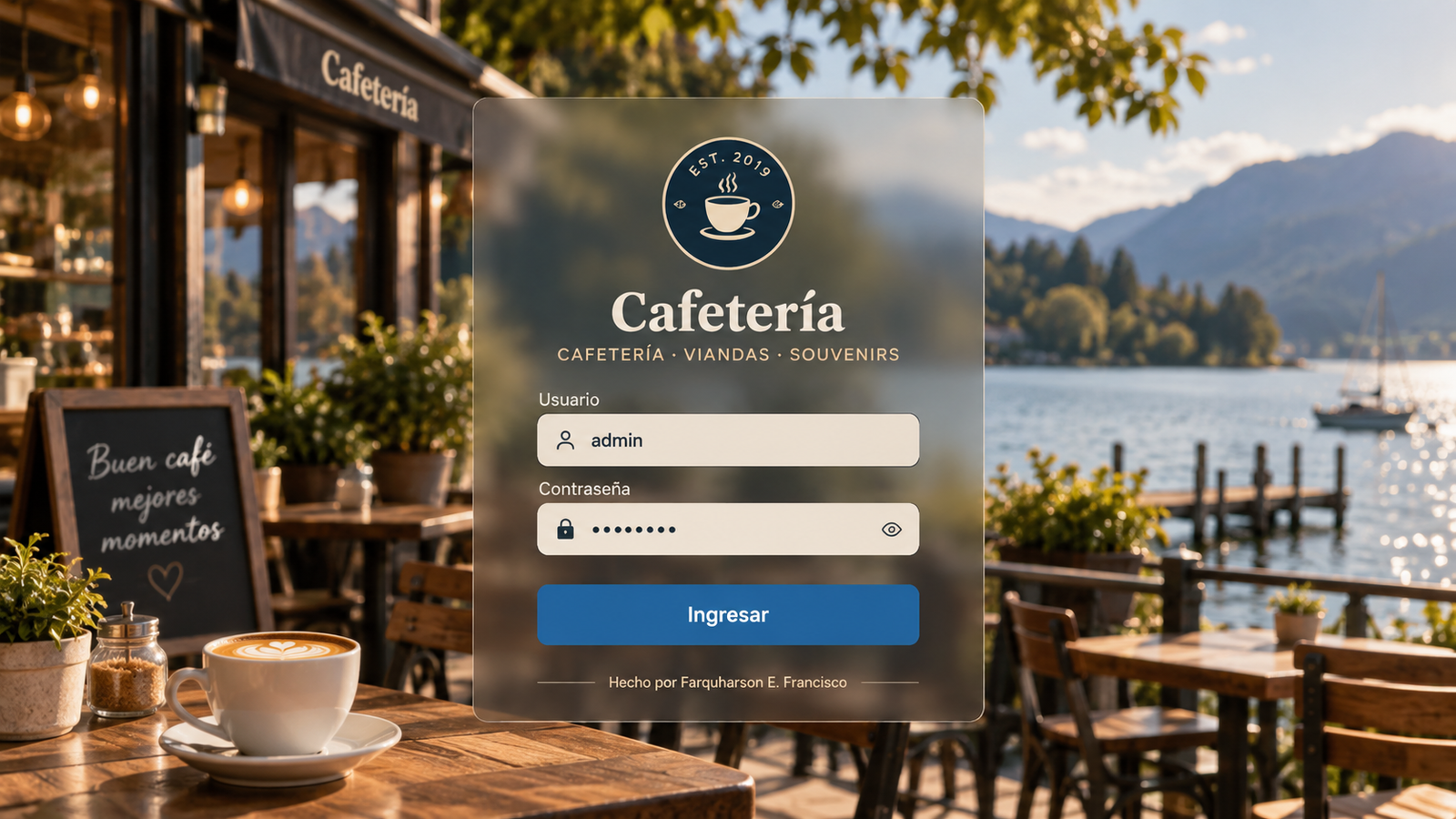 Captura principal de Cafetería POS