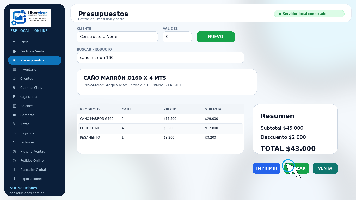 Captura 3 de Sistema Liberplast ERP