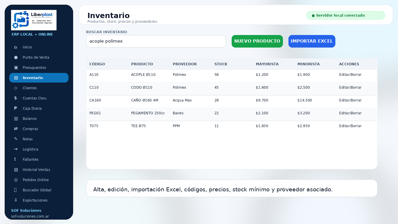 Captura 4 de Sistema Liberplast ERP